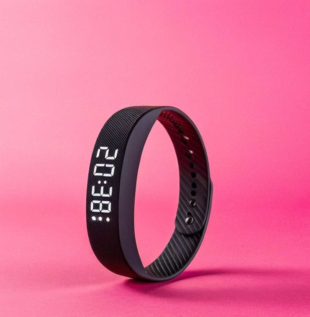 Bracelet Réveil Intelligent – Vibrations Douces, Podomètre, Étanche IP67